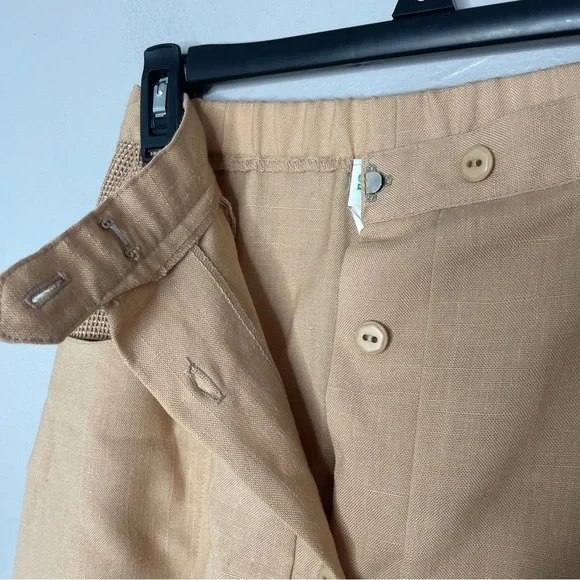 SURREY Vintage Beige Button Up A-line Midi Skirt - Picture 3 of 7